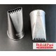 Bocchetta dentata e liscia in acciaio inox 16 × 2 mm