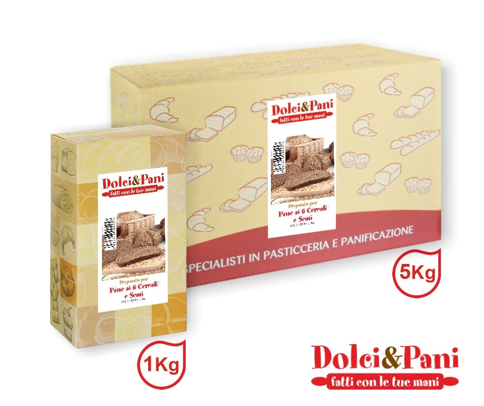 Preparato per Pane ai 6 Cereali e Semi vari Preparato per Pane ai 6 Cereali e Semi vari