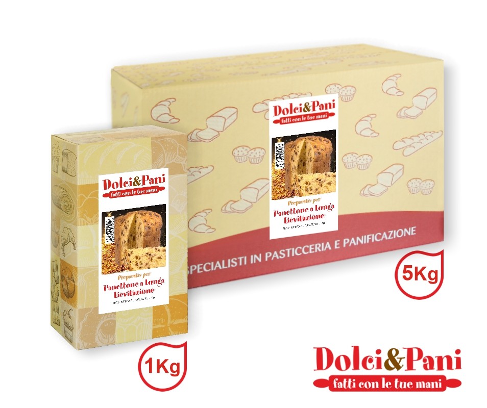 Preparato per Panettone artigianale con lievito naturale, da utilizzare con impastatrice Preparato per Panettone artigianale con lievito naturale, da utilizzare con impastatrice