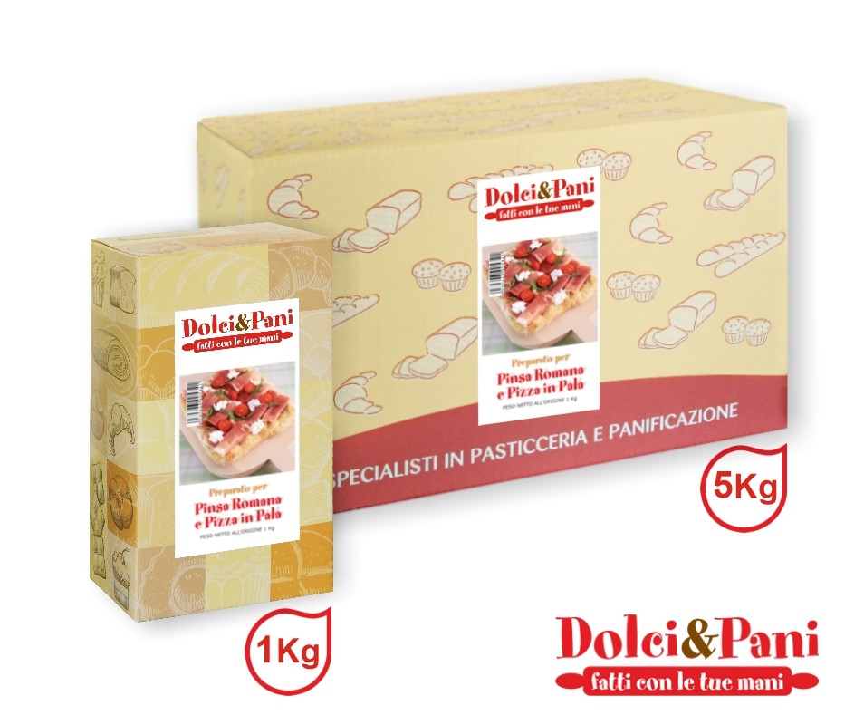Preparato per Pinsa Romana croccante con mollica soffice e alveolata Preparato per Pinsa Romana croccante con mollica soffice e alveolata