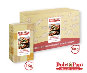 Preparato per pizza fitness a basso contenuto di carboidrati con fibre e proteine