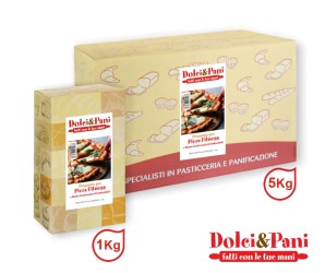 Preparato per pizza fitness a basso contenuto di carboidrati con fibre e proteine