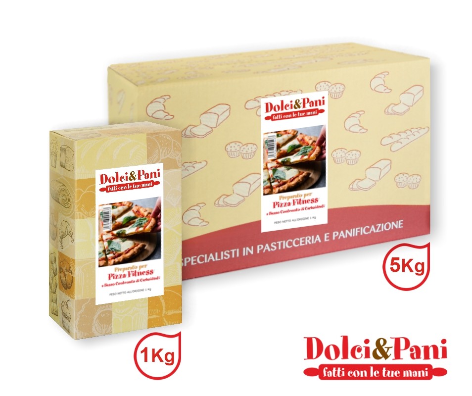 Preparato per pizza fitness a basso contenuto di carboidrati con fibre e proteine Preparato per pizza fitness a basso contenuto di carboidrati con fibre e proteine