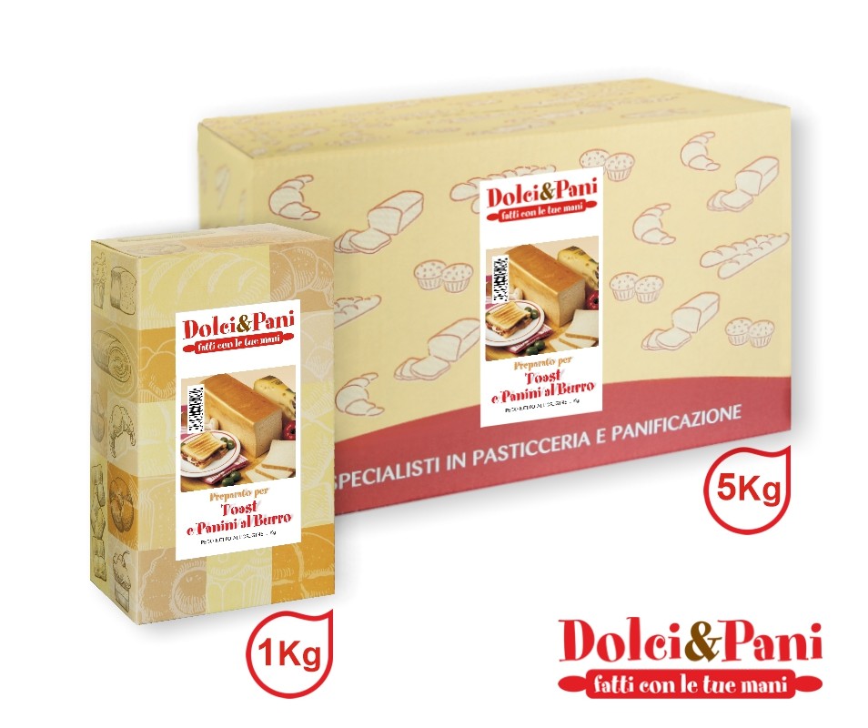 Preparato per toast e panini al burro soffici e saporiti, perfetti per buffet Preparato per toast e panini al burro soffici e saporiti, perfetti per buffet