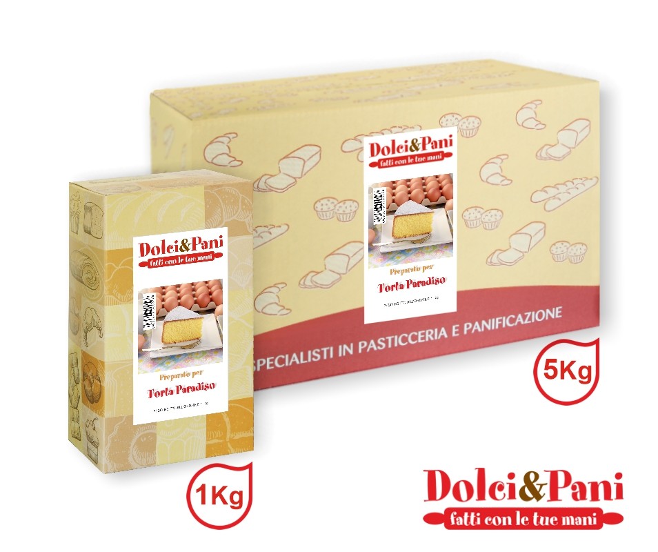 Preparato per Torta Paradiso soffice e alta, dal gusto classico e delicato Preparato per Torta Paradiso soffice e alta, dal gusto classico e delicato