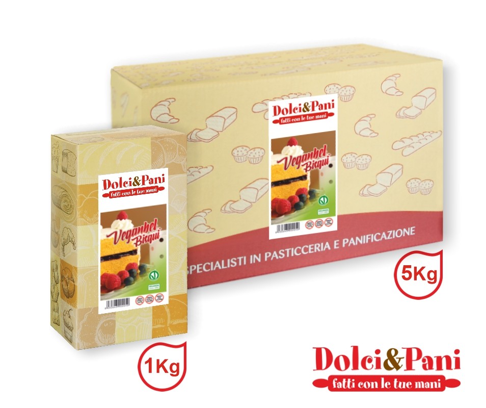 Preparato in polvere VEGANBEL BISQUÌ per pan di Spagna vegano senza uova Preparato in polvere VEGANBEL BISQUÌ per pan di Spagna vegano senza uova