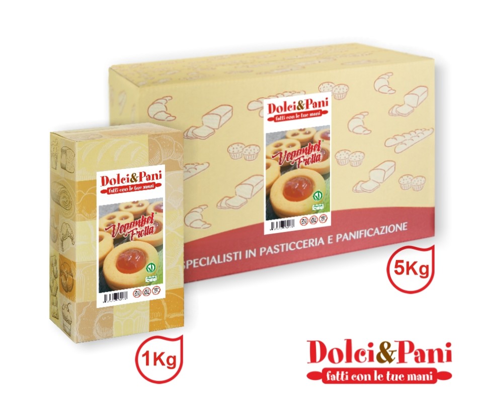 Frollini vegani realizzati con il preparato VEGANBEL FROLLA per dolci friabili e senza uova