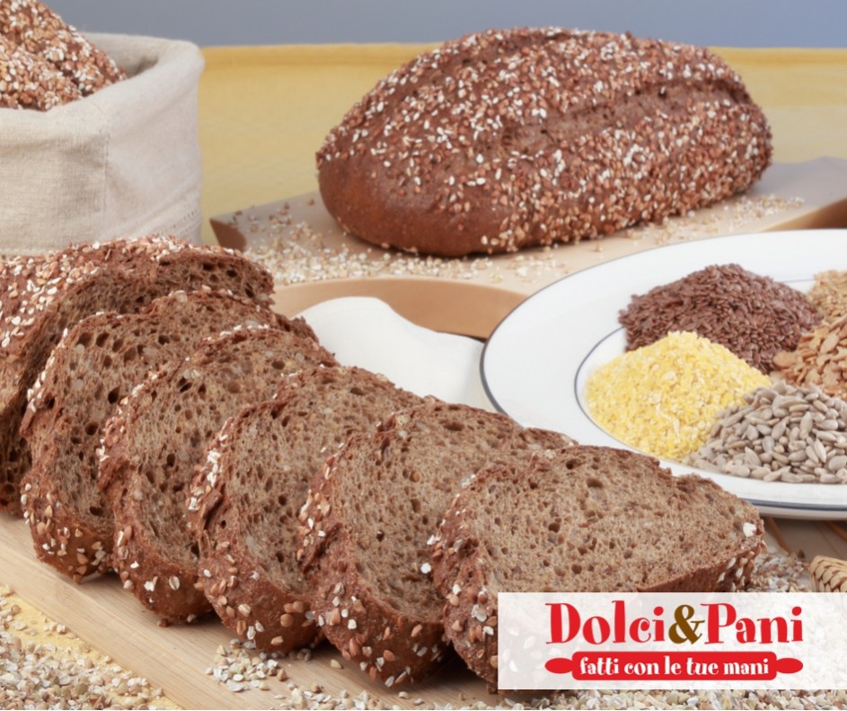 Preparato per Pane Nero Ricco di Fibre con Cereali Integrali, Soia e Semi