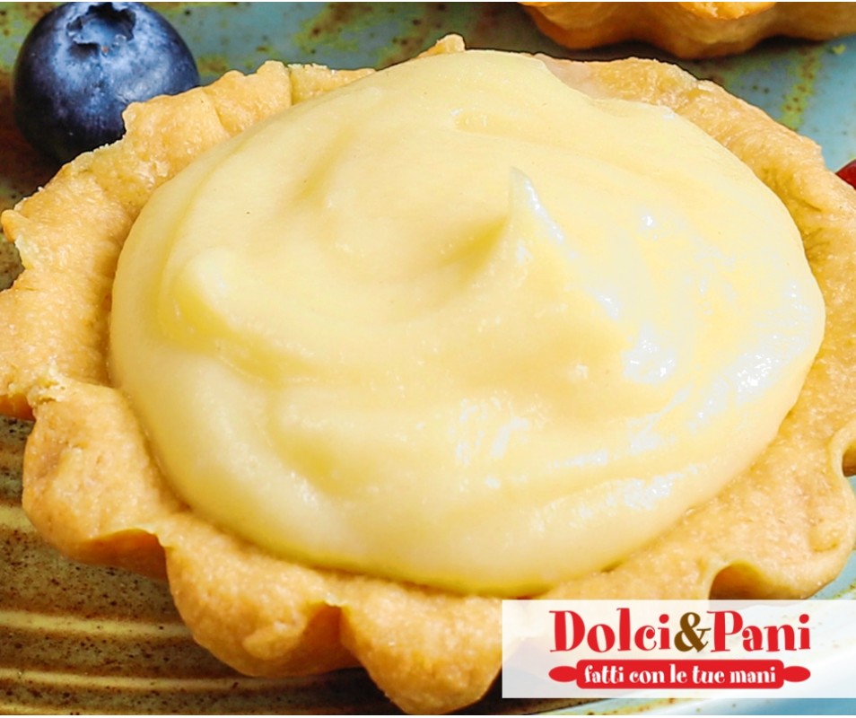 Crema pasticcera in polvere senza zucchero a base di eritritolo, pronta a freddo Crema pasticcera in polvere senza zucchero a base di eritritolo, pronta a freddo