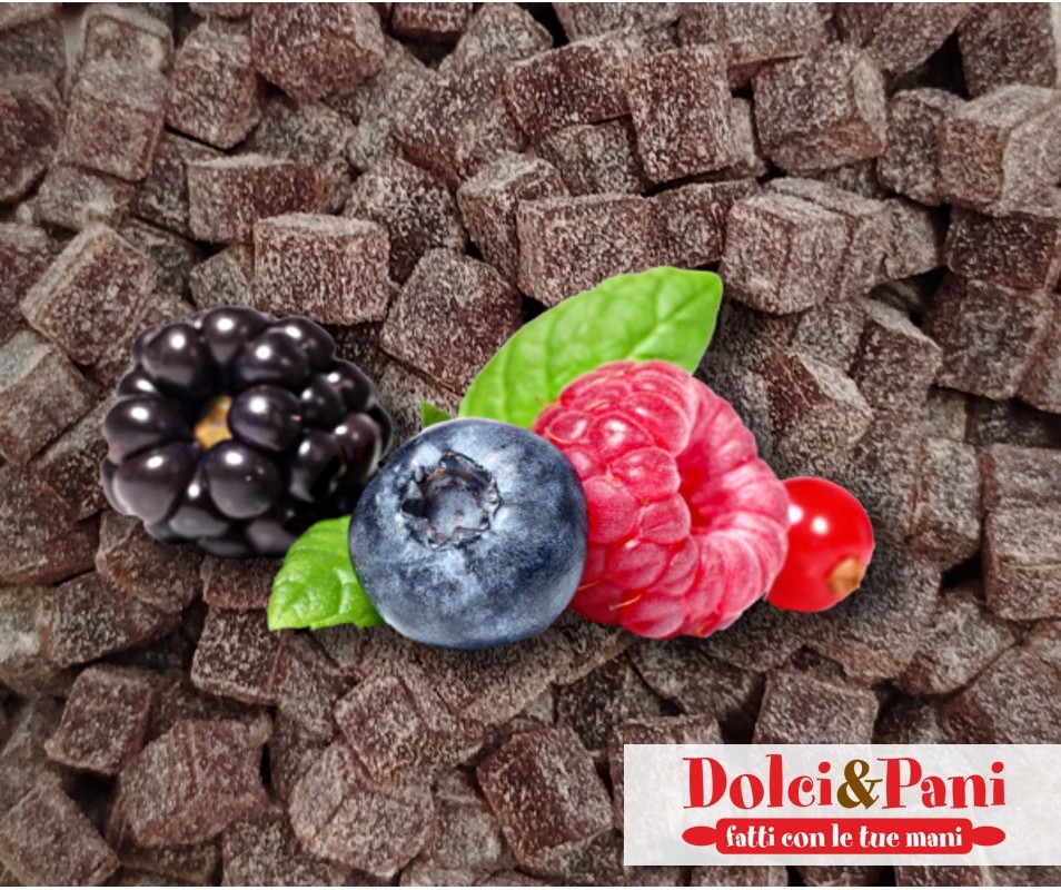 Cubetti di Gelatina Morbida Frutti di Bosco Cubetti di Gelatina Morbida Frutti di Bosco