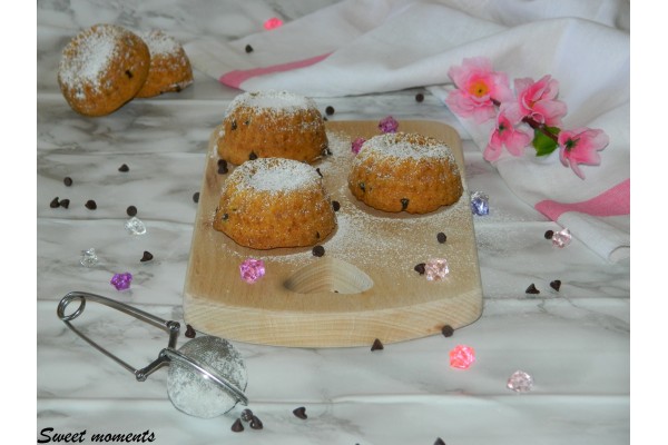 Tortine vegane al cocco e gocce di cioccolato